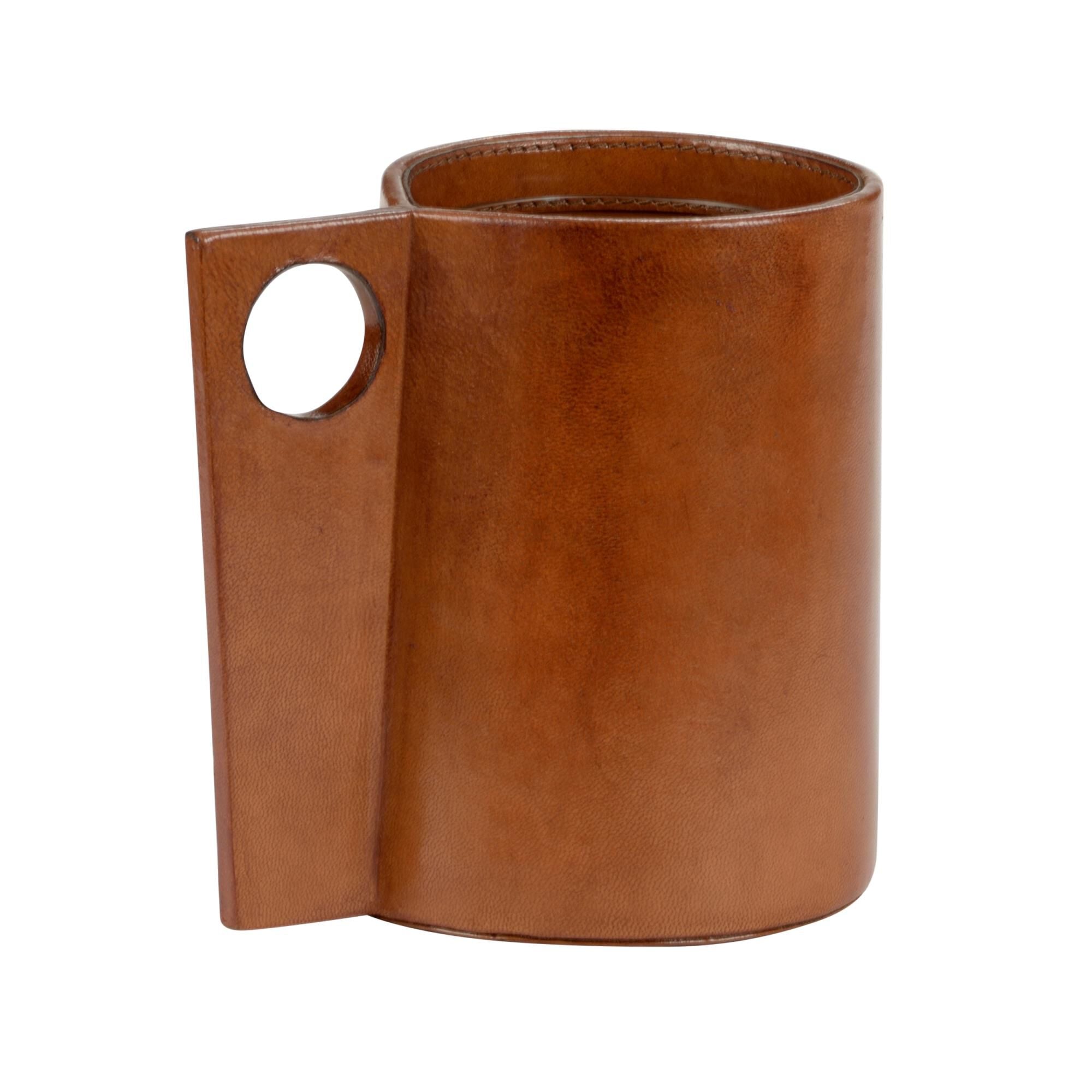 Chelsea House Leather Vase (Sm) Vase-Urn Leather - 385195 - Modern Contemporary