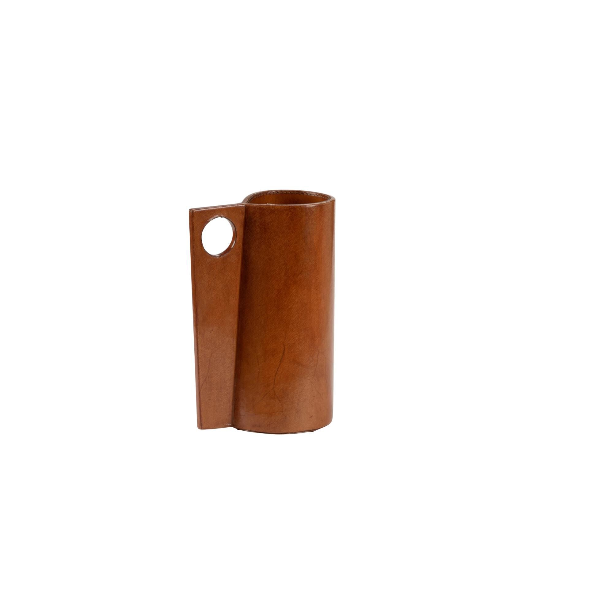Chelsea House Leather Vase (Med) Vase-Urn Leather - 385196 - Modern Contemporary