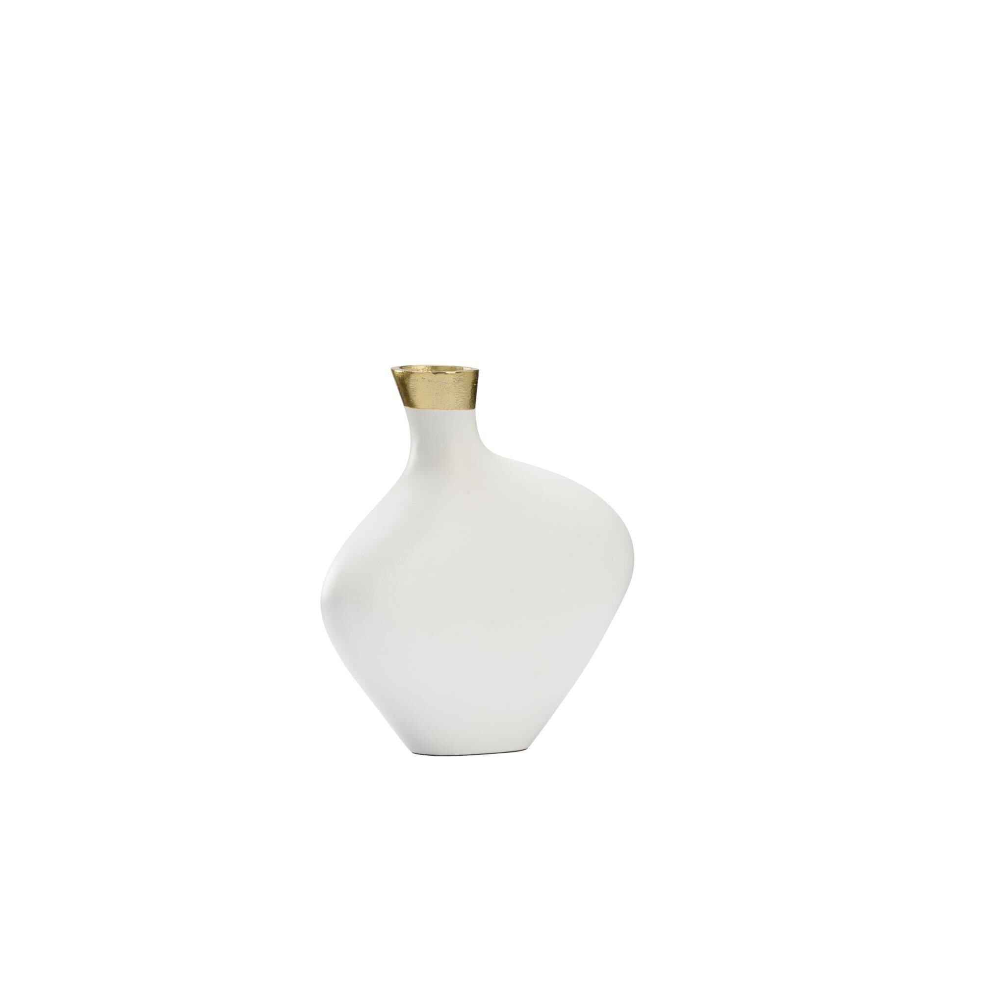 Chelsea House Asymmetric Vase - White (Sm) Vase-Urn Asymmetric - 385324 - Transitional
