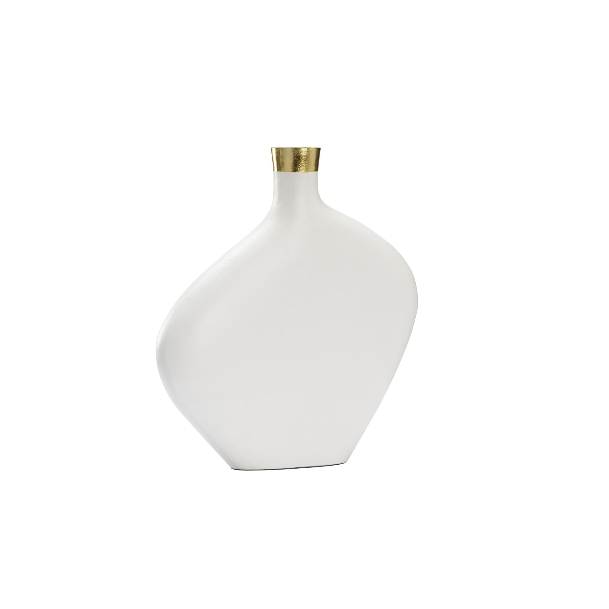 Chelsea House Asymmetric Vase - White (Lg) Vase-Urn Asymmetric - 385325 - Transitional