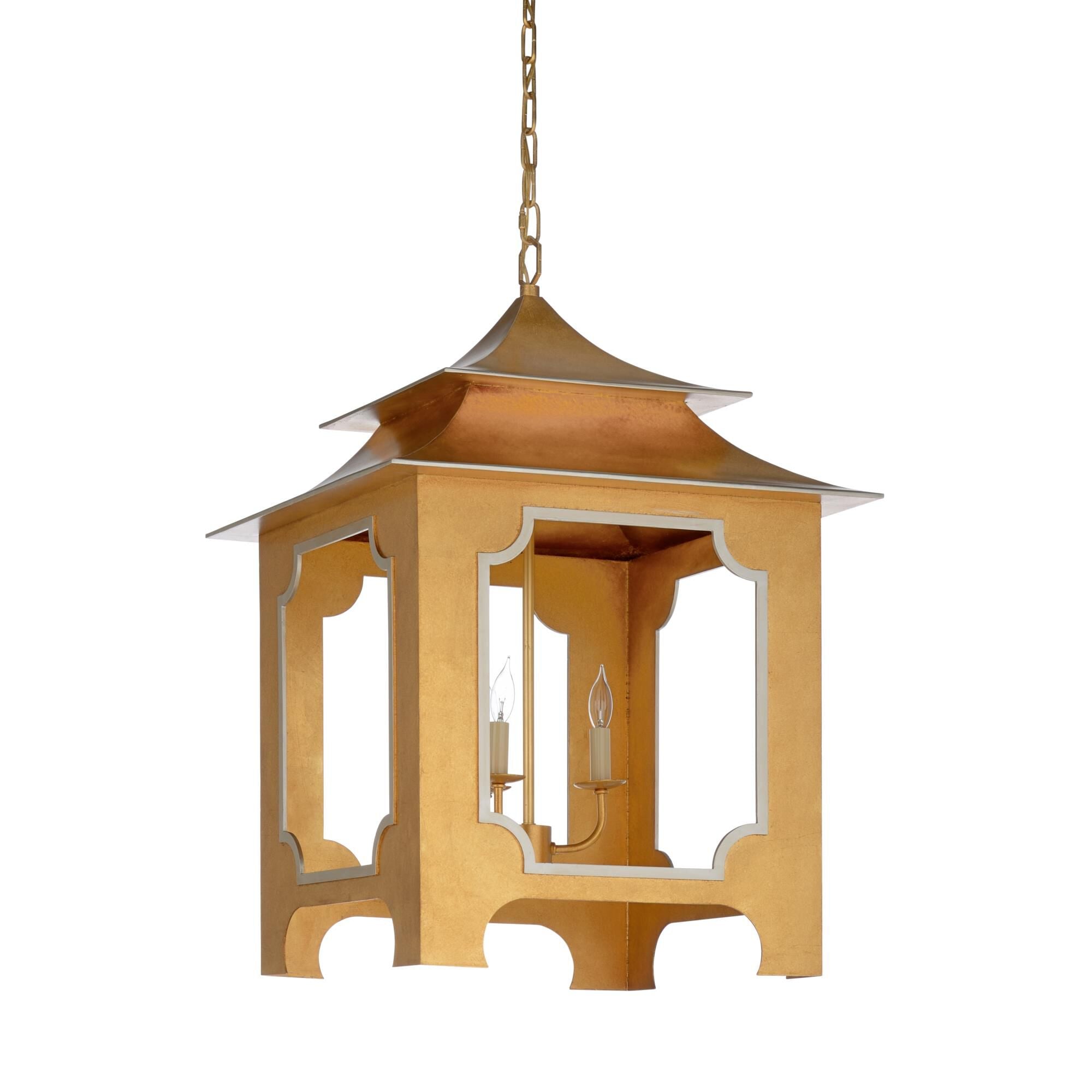 Chelsea House Tole Pagoda 22 Inch Cage Pendant Tole Pagoda - 69349 - Asian