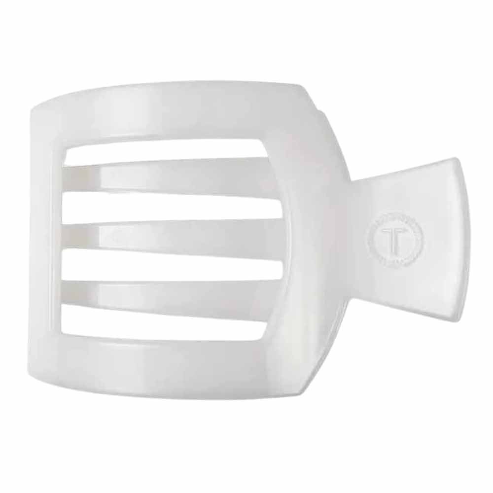 Coconut White Flat Square Clip - Large-4.1inches
