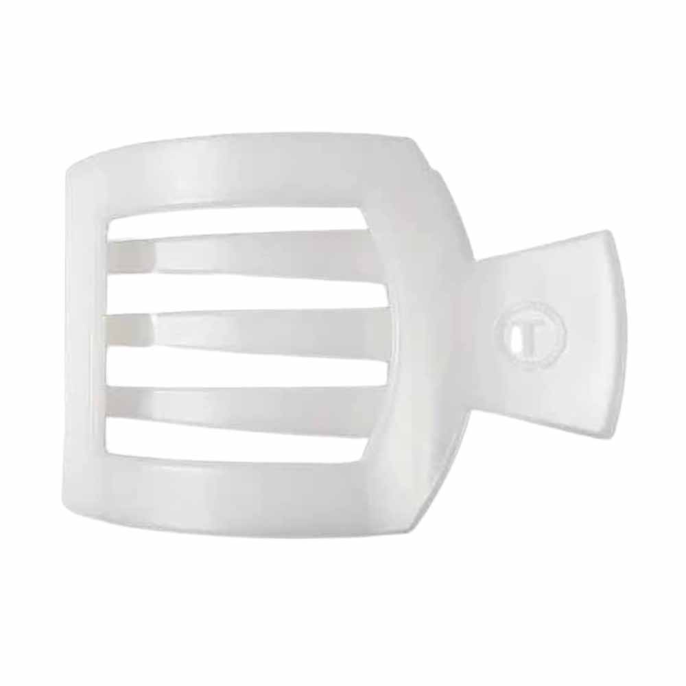 Coconut White Flat Square Clip - Medium-3.6inches