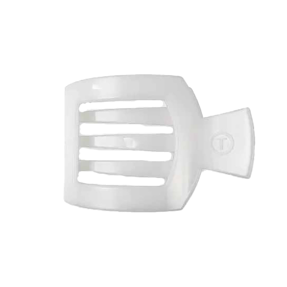 Coconut White Flat Square Clip - Small-3inches