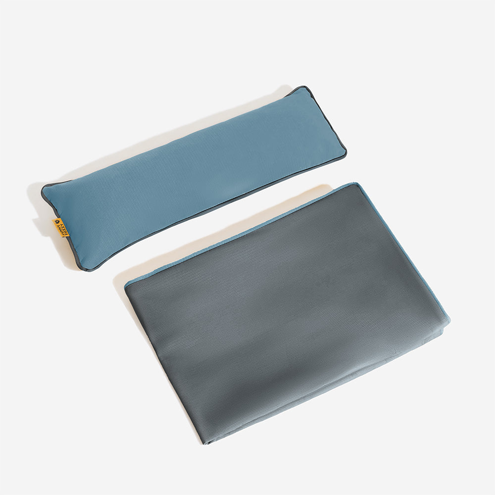 Colorblock Waterproof Removable Dog Bed Cover and Pillow Set - Everdream, Grey - Bed Cover - XL