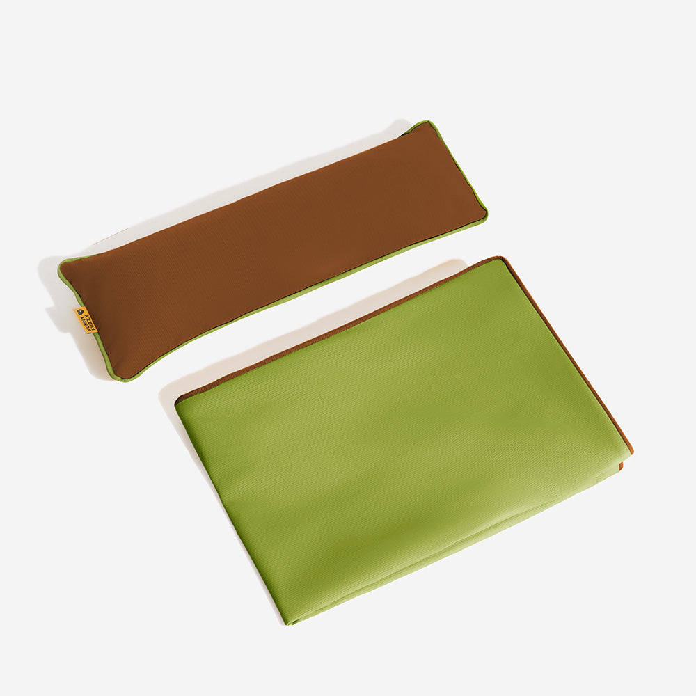 Colorblock Waterproof Removable Dog Bed Cover and Pillow Set - Everdream, Green - Bed Cover - XL