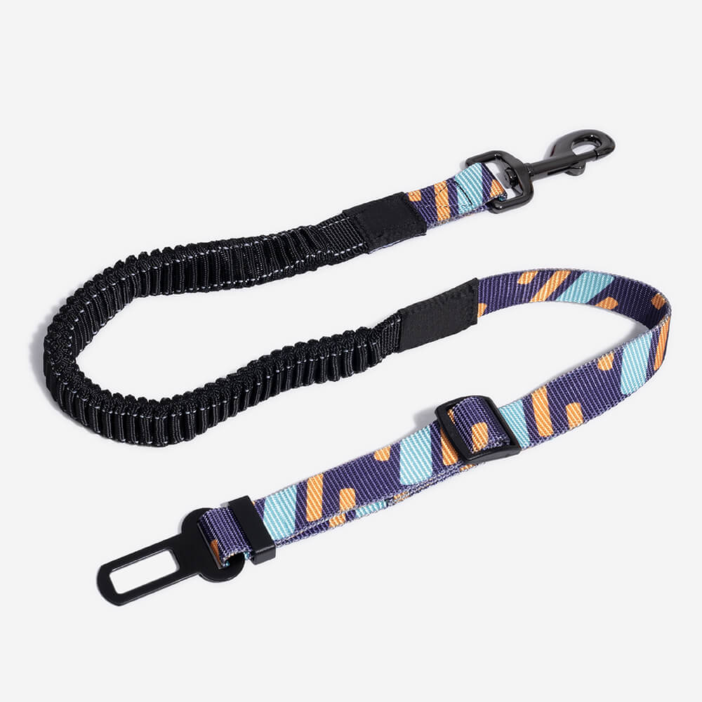 Colorful Buffer Adjustable Cool Dog Accessories Car Seat Belt, Blue&Purple