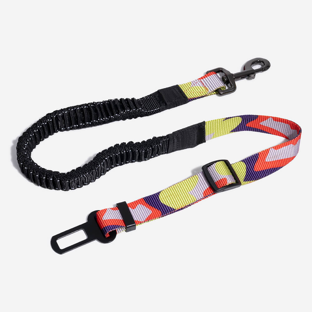 Colorful Buffer Adjustable Cool Dog Accessories Car Seat Belt, Multicolor