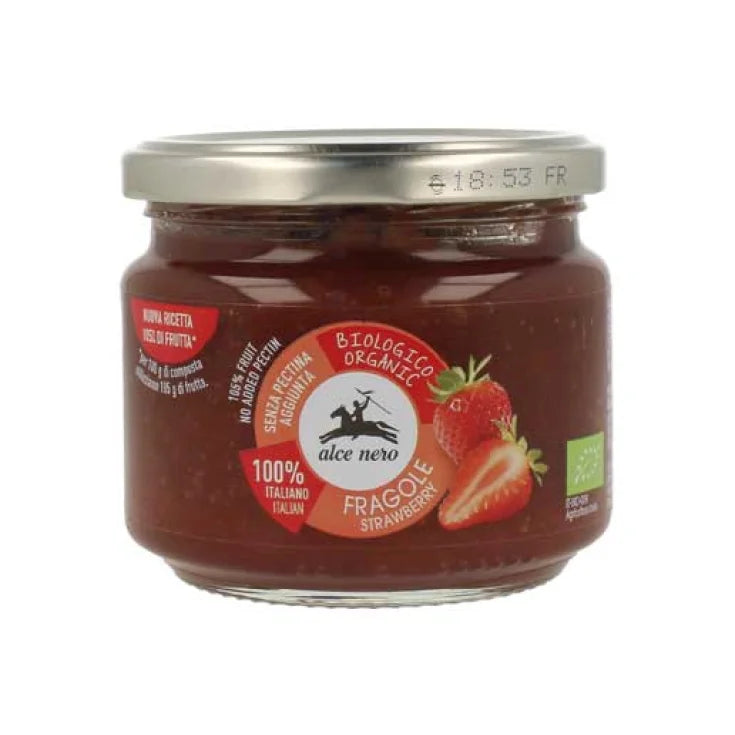 Alce nero Organiczny kompot truskawkowy spa Alce Nero 270g