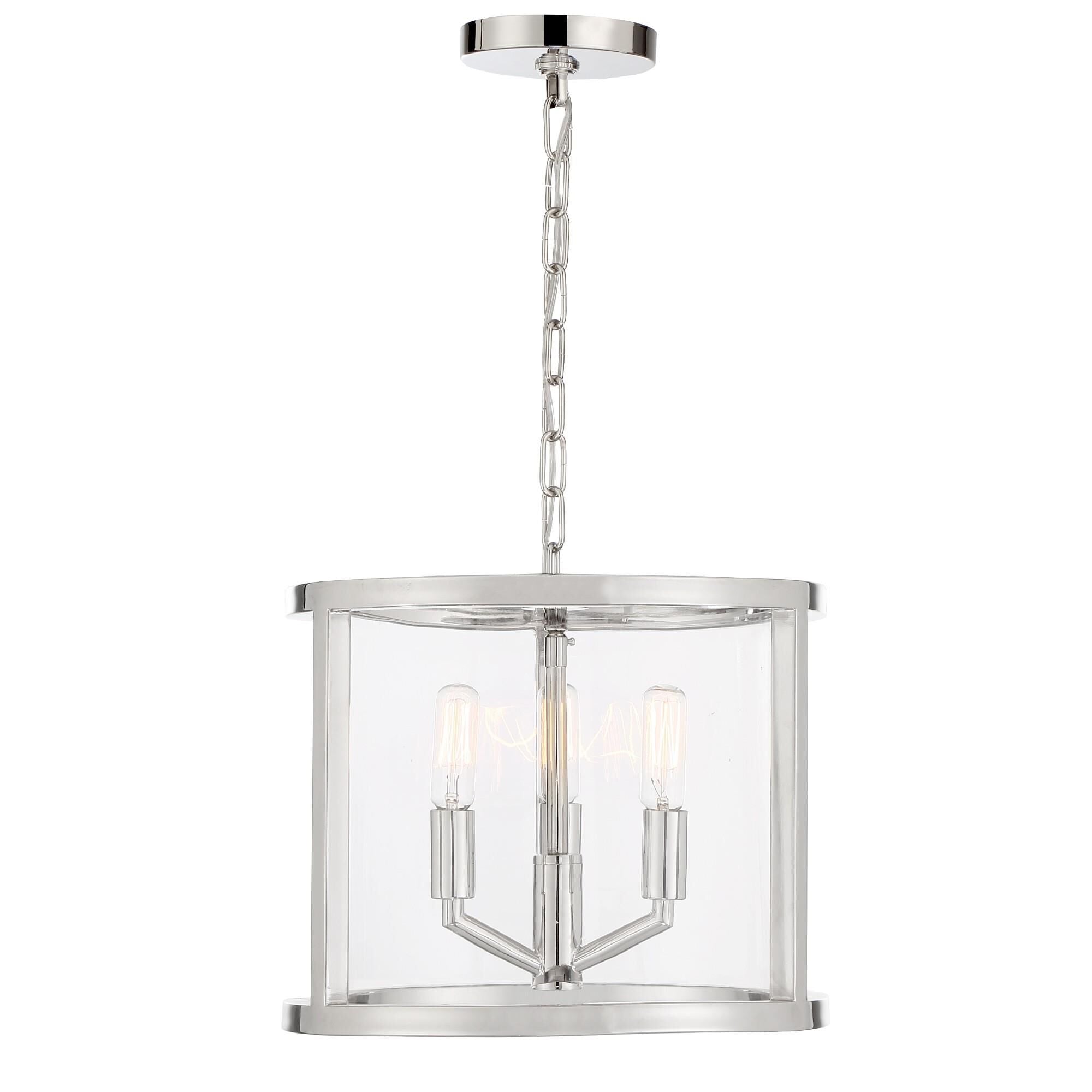 Crystorama Libby Langdon Devon 11 Inch Cage Pendant Devon - DEV-B8003-PN - Transitional