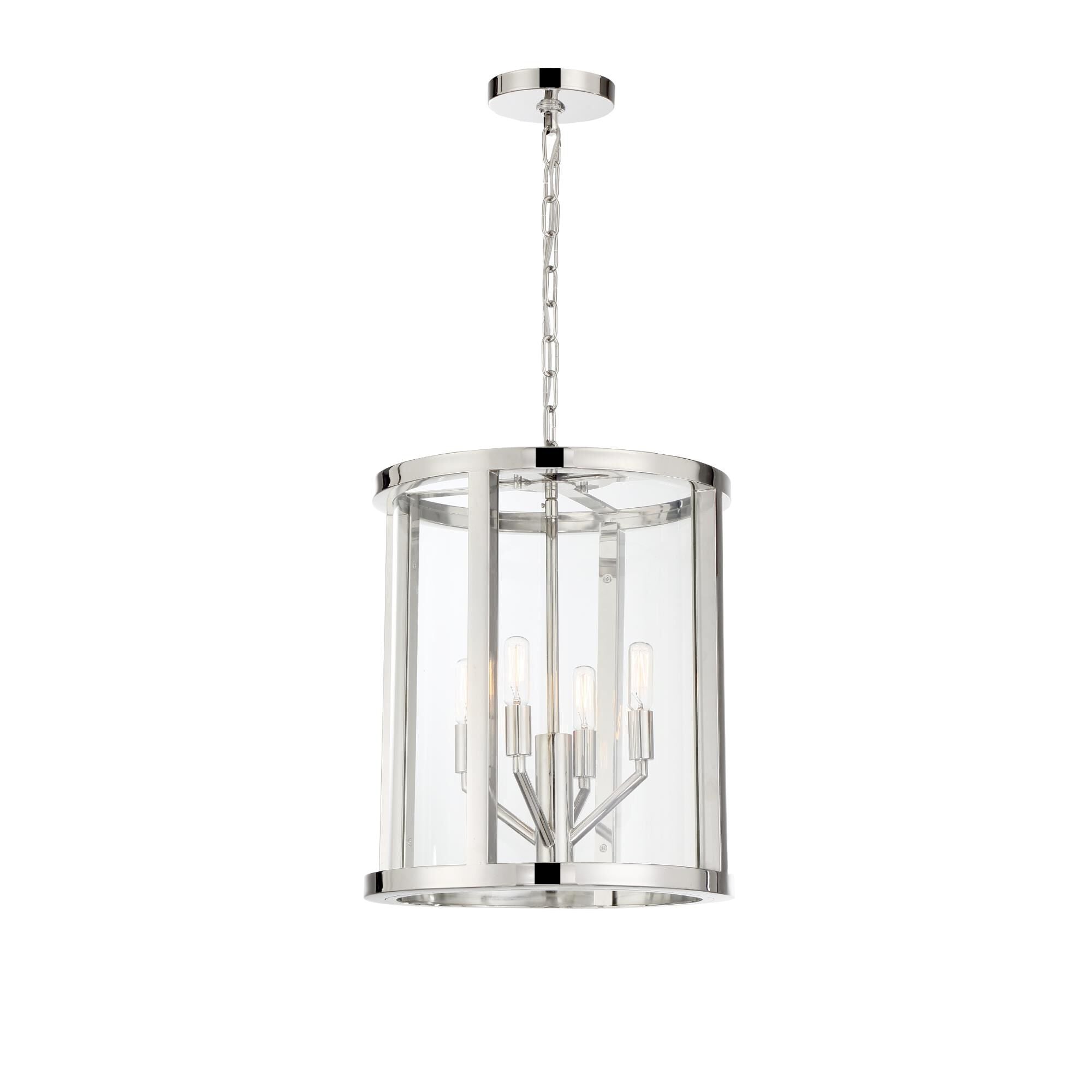 Crystorama Libby Langdon Devon 14 Inch Cage Pendant Devon - DEV-B8004-PN - Transitional