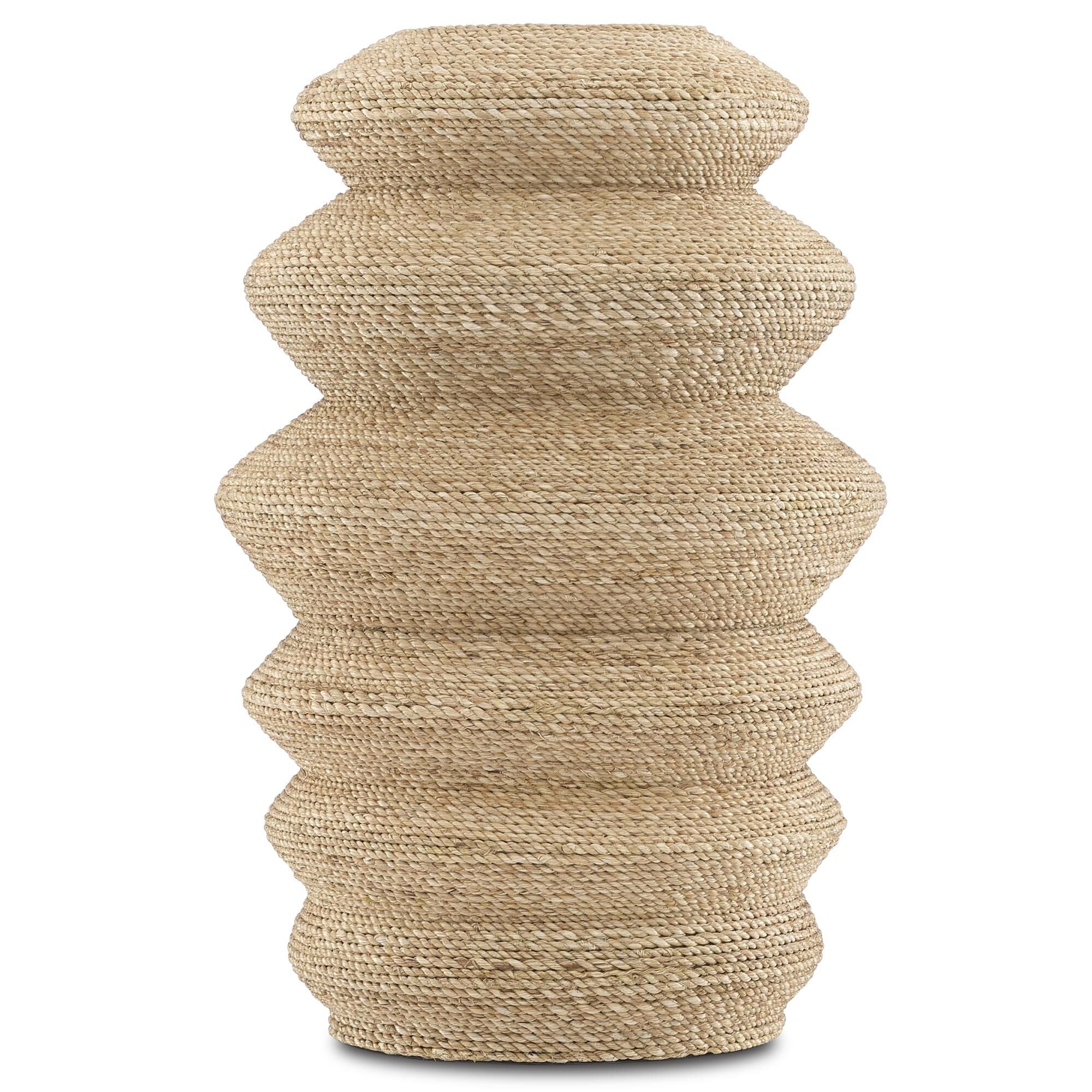Currey and Company Kavala Rope Vessel Vase-Urn Kavala - 1200-0182 - Farmhouse