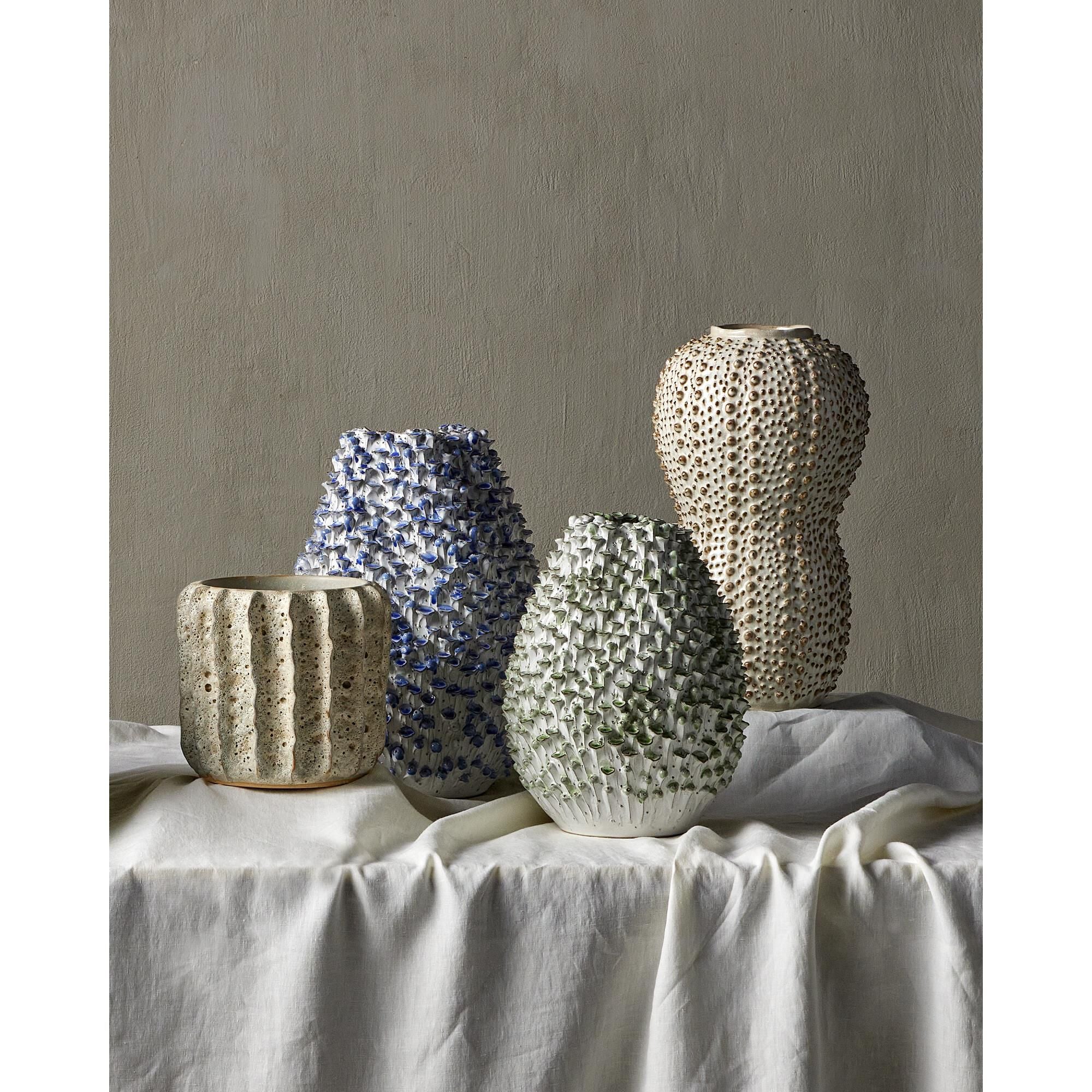 Currey and Company Milione Medium Blue Vase Vase-Urn Milione - 1200-0427 - Transitional