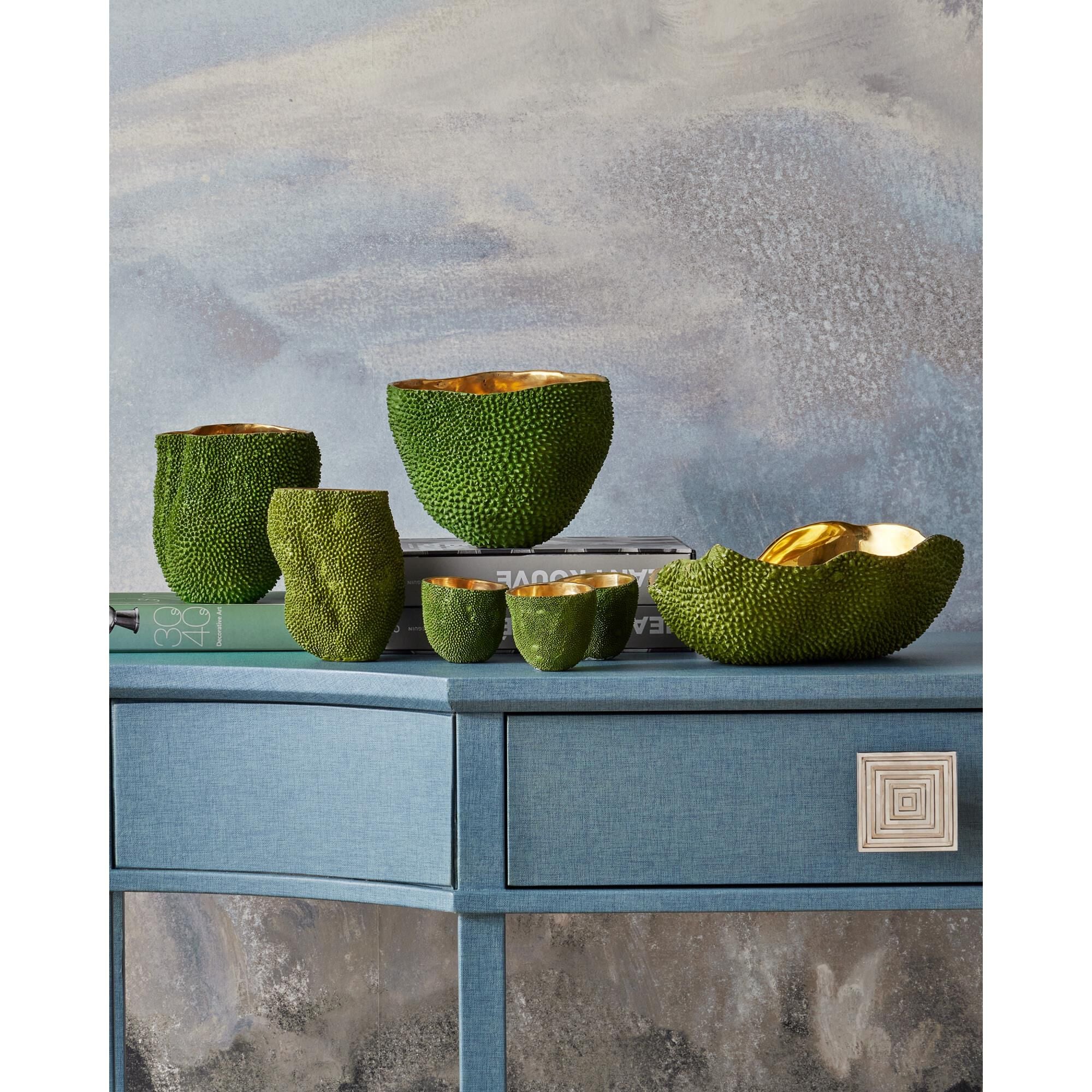 Currey and Company Jackfruit Vase Set of 3 Vase-Urn Jackfruit - 1200-0724 - Tropical