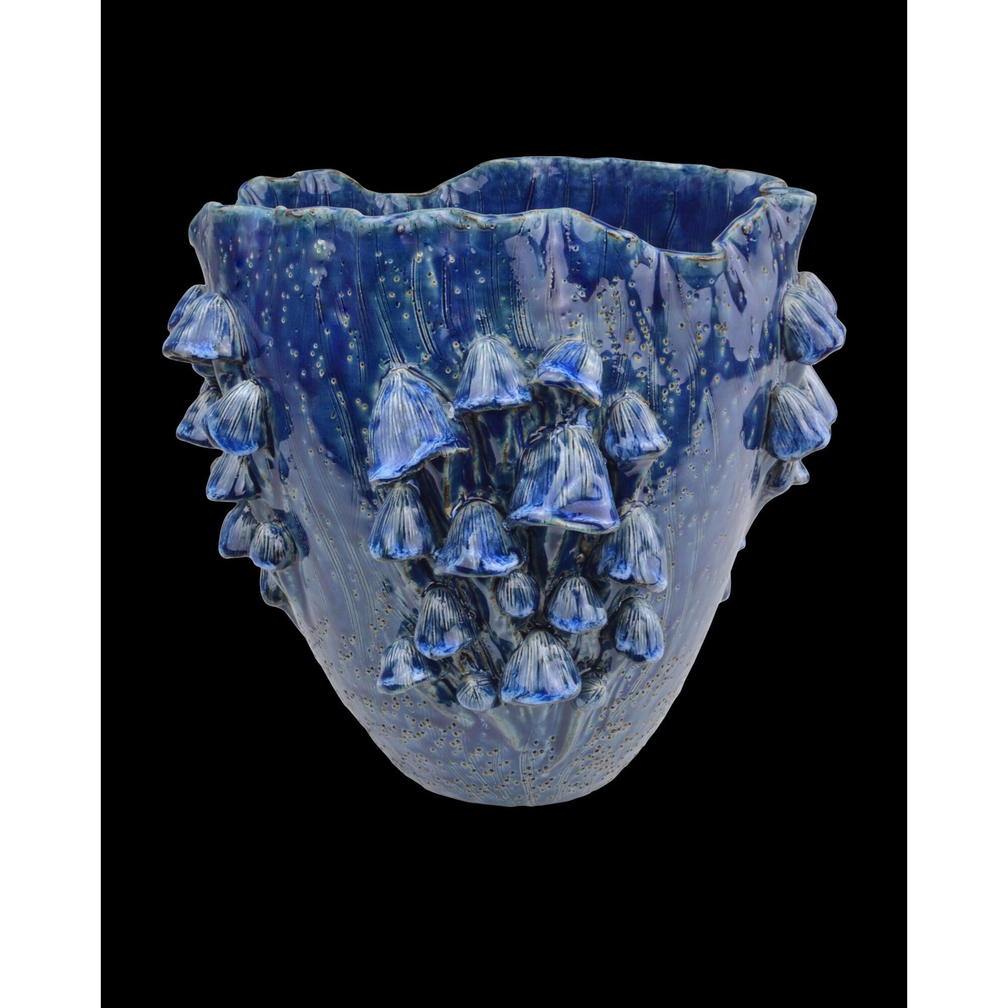 Currey and Company Conical Mushrooms Vase-Urn Conical Mushrooms - 1200-0829 - Rustic