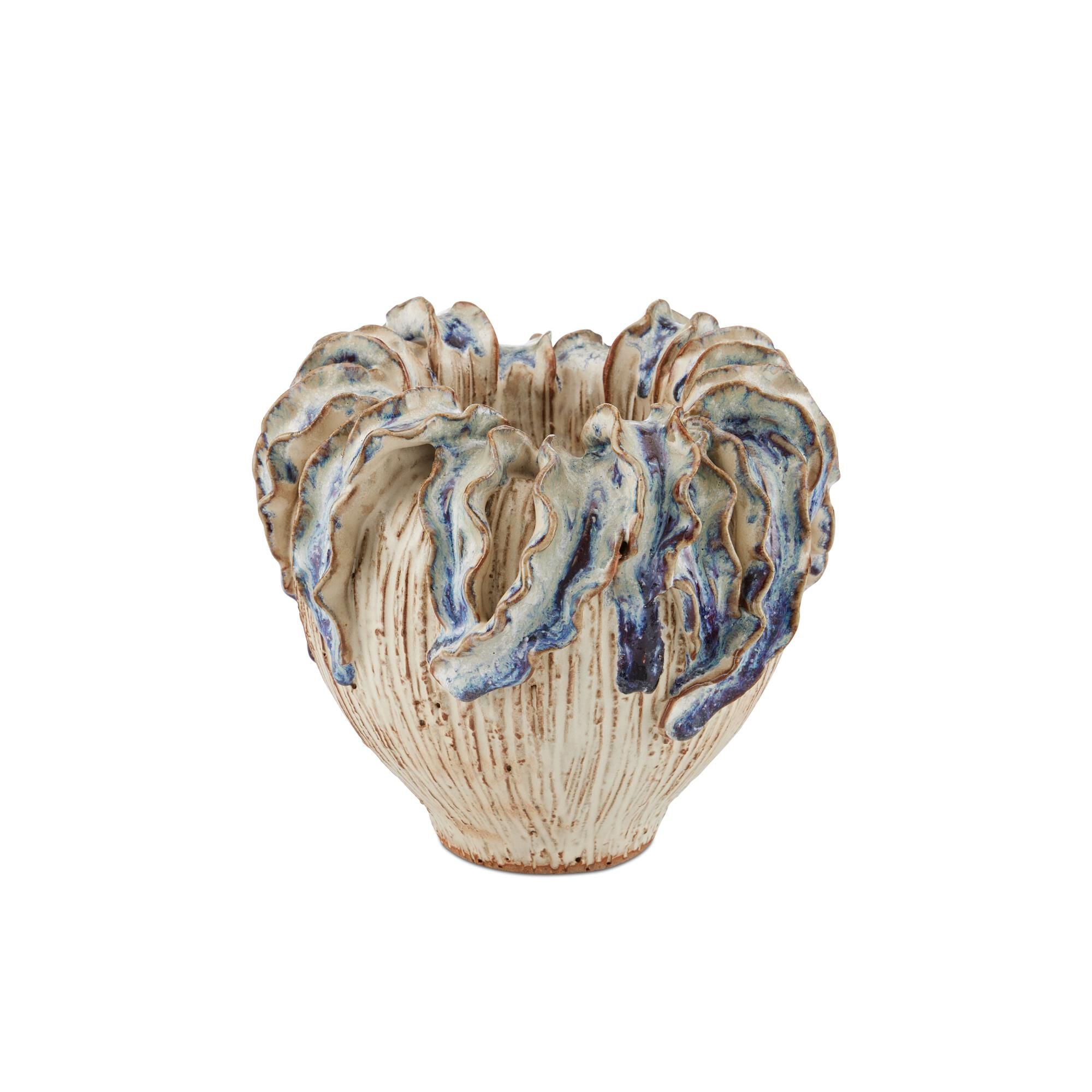 Currey and Company Tropical Crown Small 6 Inch Vase-Urn Tropical Crown Small - 1200-0964 - Modern Contemporary