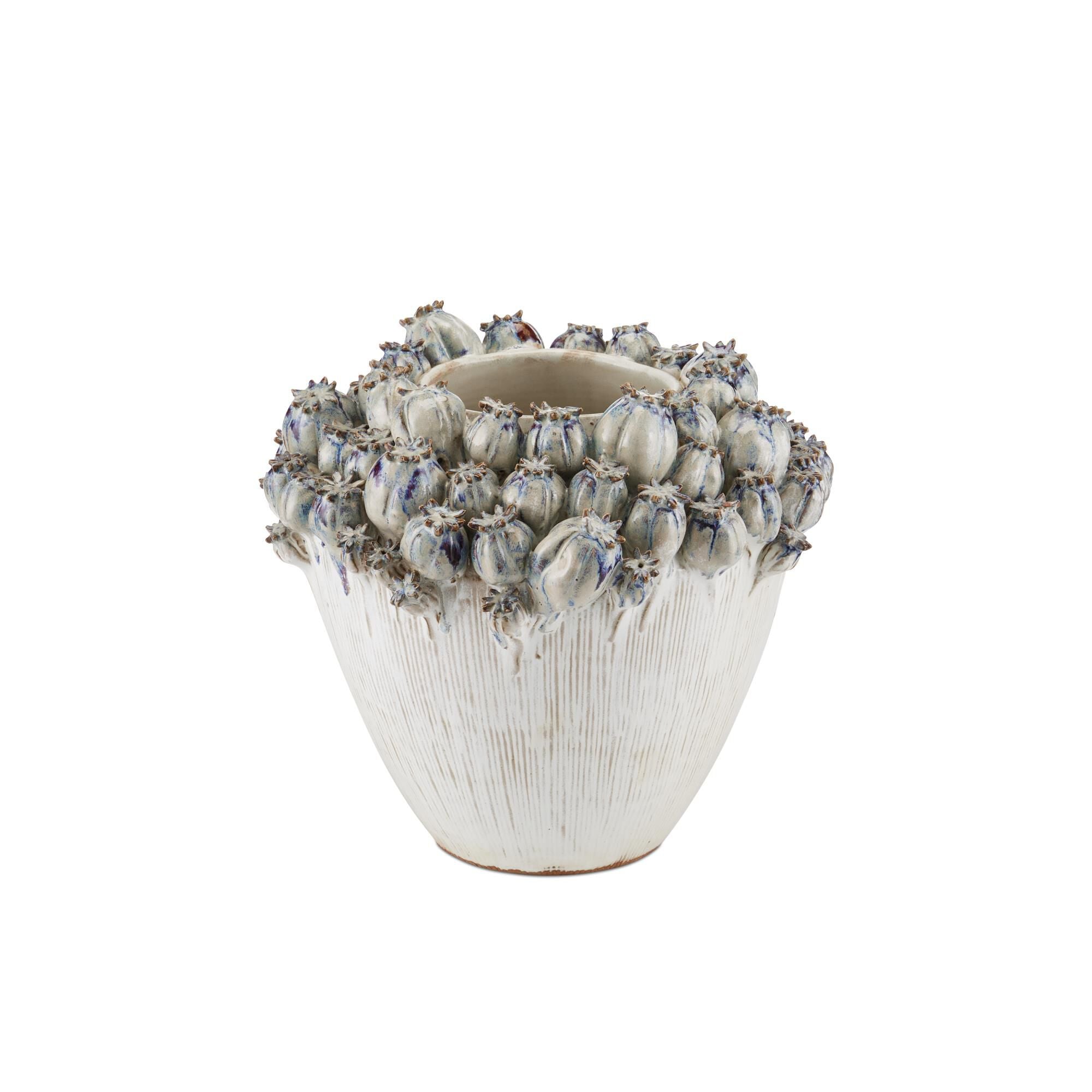 Currey and Company Poppy Pod Crown Medium 11 Inch Vase-Urn Poppy Pod Crown Medium - 1200-0966 - Modern Contemporary