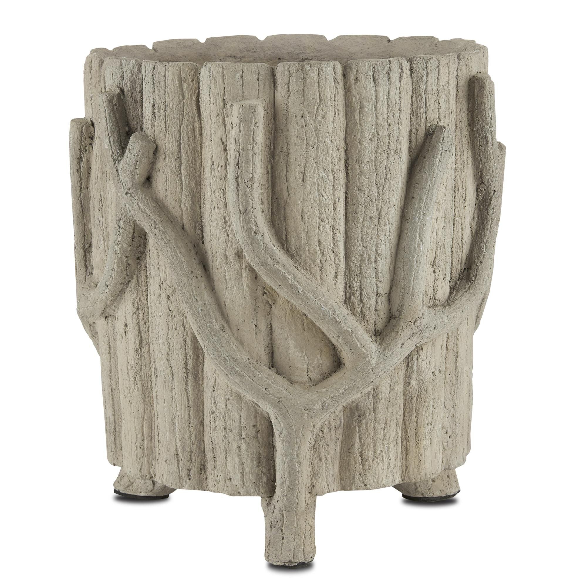 Currey and Company Faux Bois Planter Faux Bois - 2200-0020 - Transitional