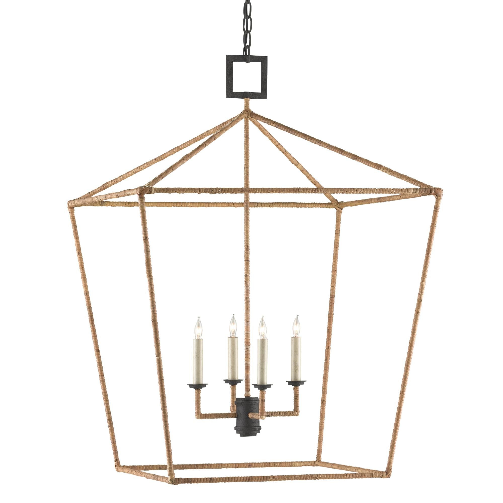 Currey and Company Denison 26 Inch Cage Pendant Denison - 9000-0611 - Transitional
