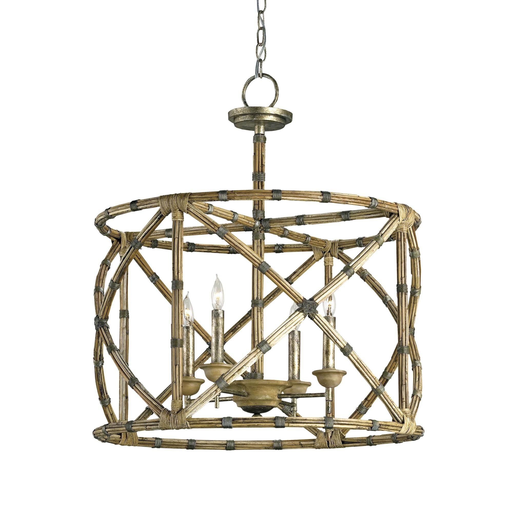 Currey and Company Palm 25 Inch Cage Pendant Palm - 9694 - Tropical