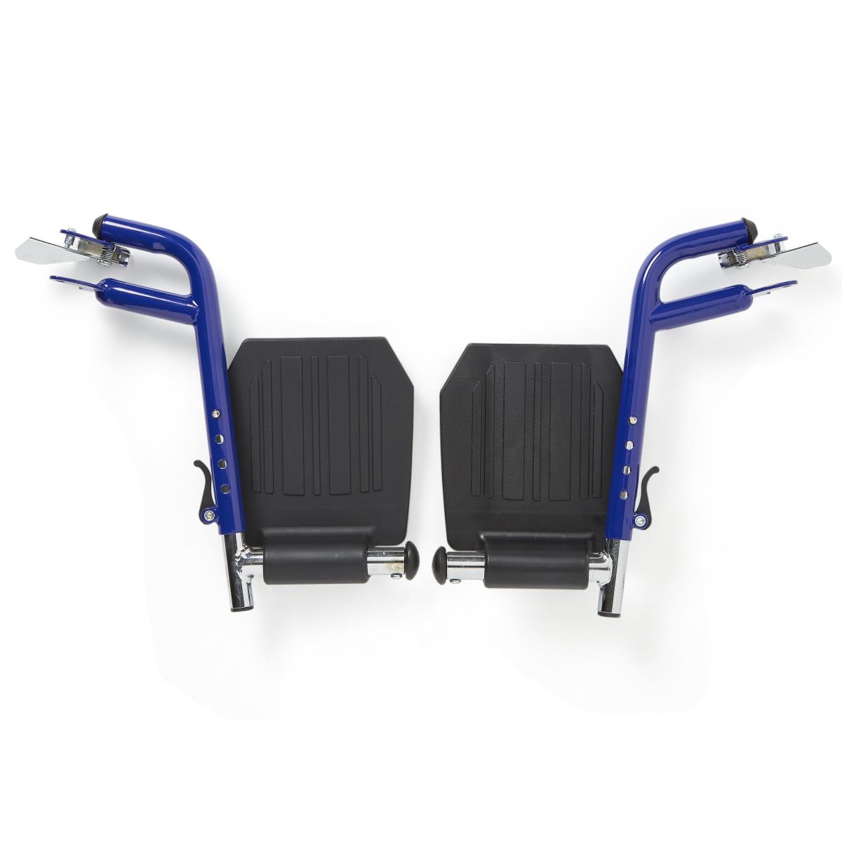 Blue Steel Swing-Away Footrest Assembly for Medline Wheelchairs, 1 Pair
