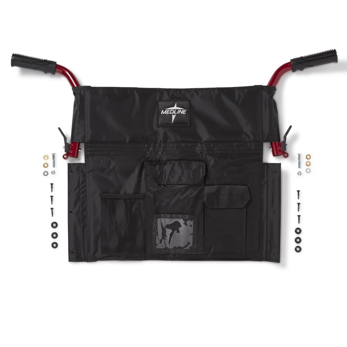 Red Upper Handle for Ultralight Bariatric Transport Chair, 1 Pair