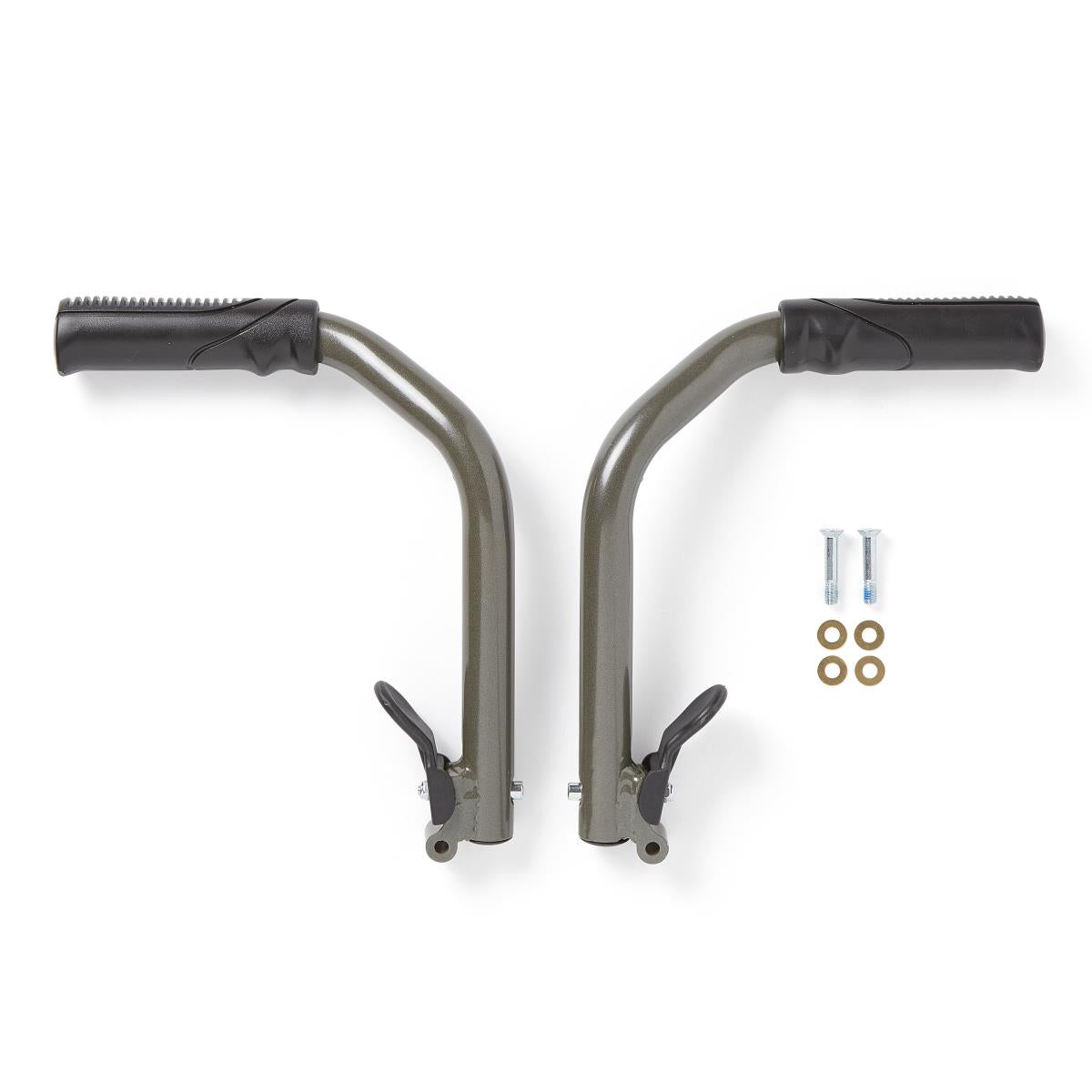 Silver Upper Handle for Ultralight Bariatric Transport Chair, 1 Pair
