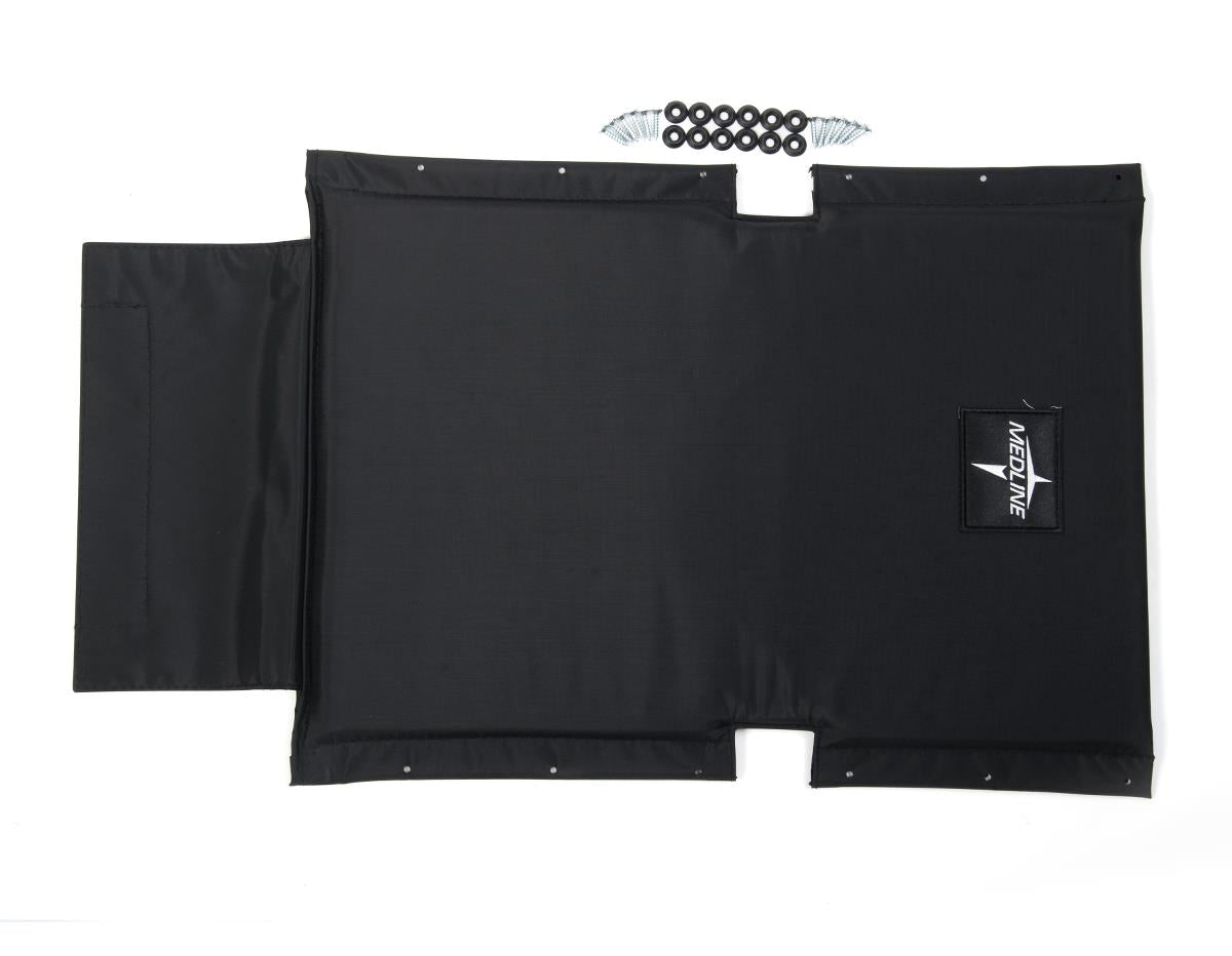 18" x 22" Black Vinyl Back Upholstery for Excel Reclining Wheelchair, Each