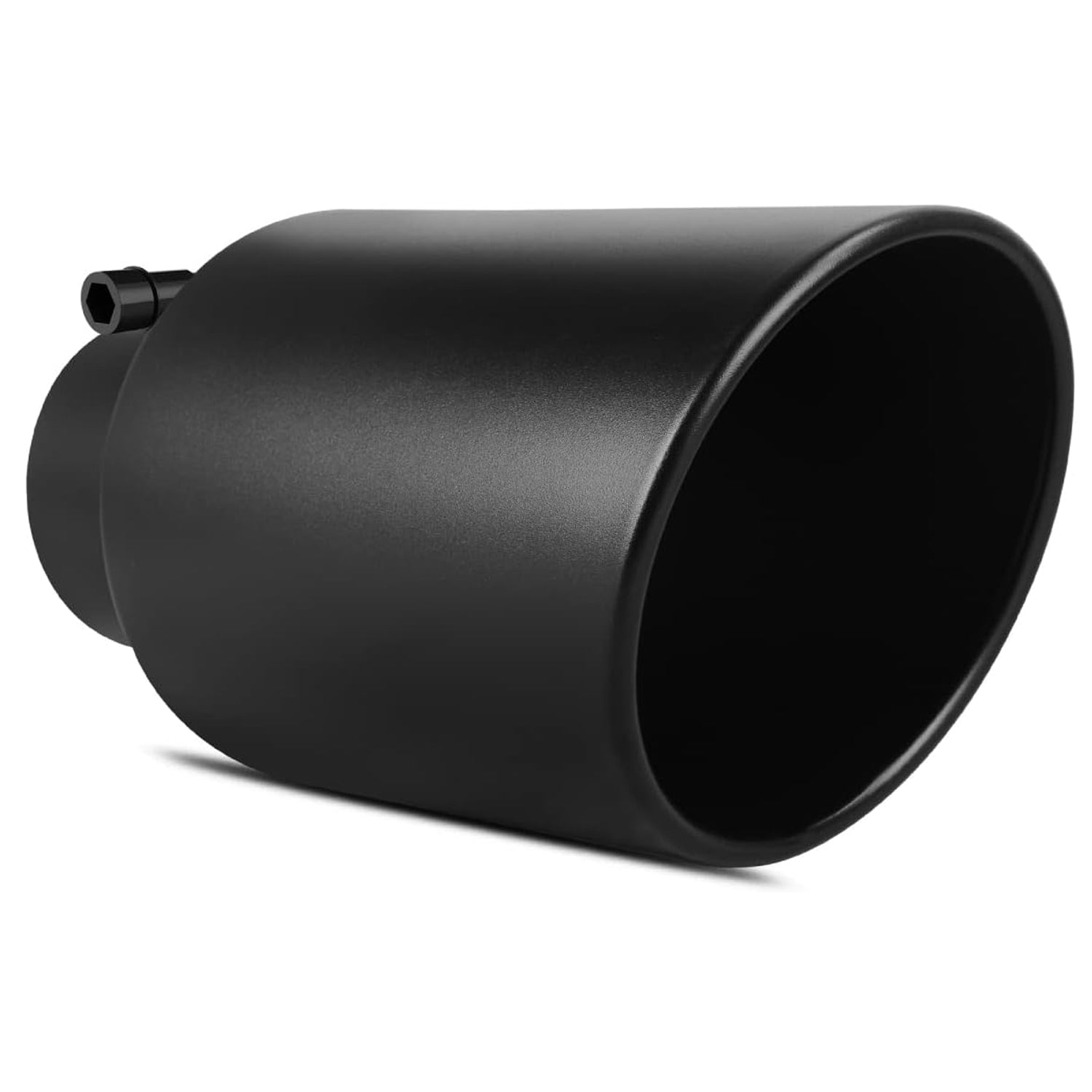 YITAMOTOR 5 Inch Exhaust Tip, 5" Inlet to 8" Outlet 15" Overall Length Stainless Steel Professional Diesel Exhaust Tail Tip , Bolt On, Black