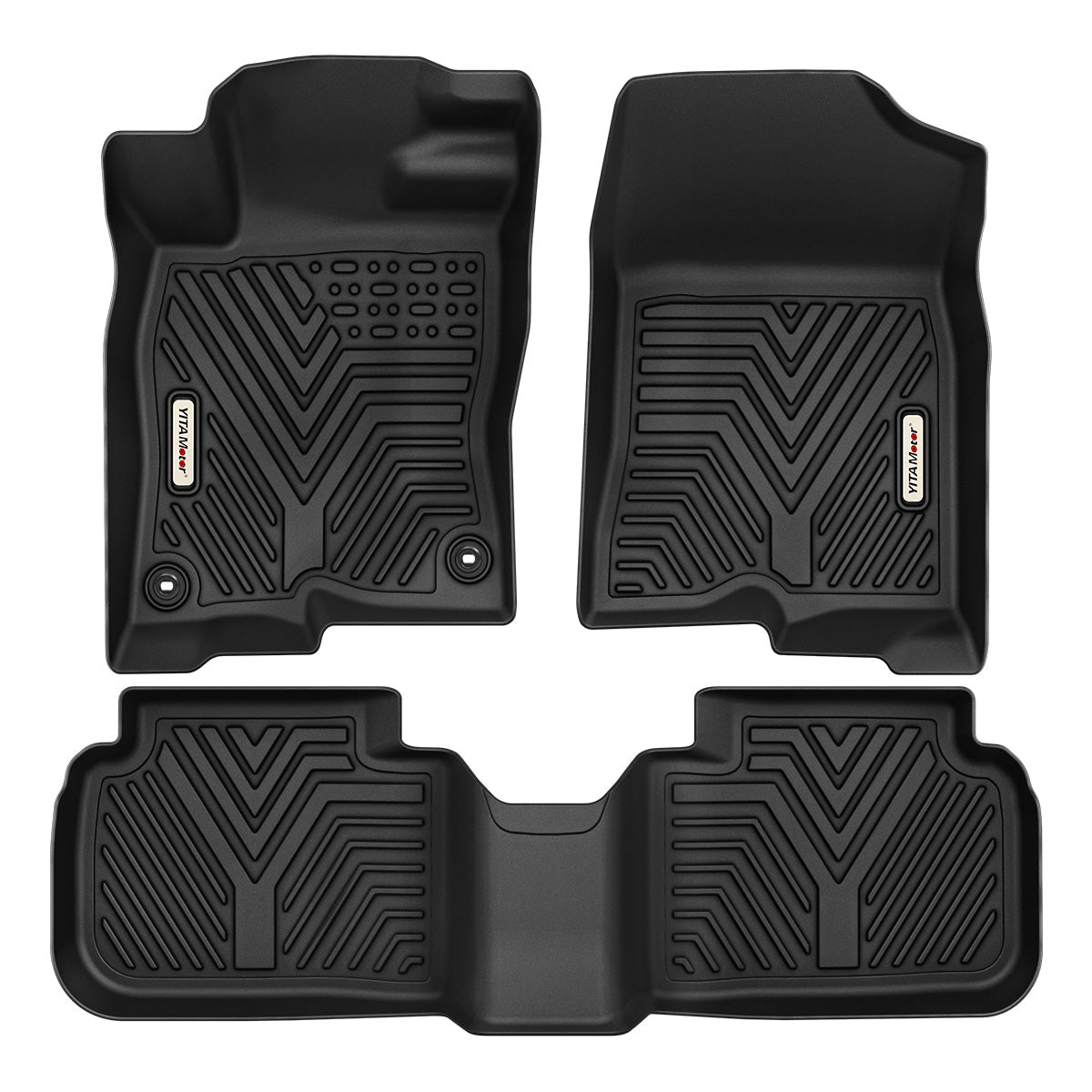 Custom Fit All-Weather Floor Mats for 2022-2025 Honda Civic (Not for Coupe Models), TPE 1st & 2nd Row Car Liners Set