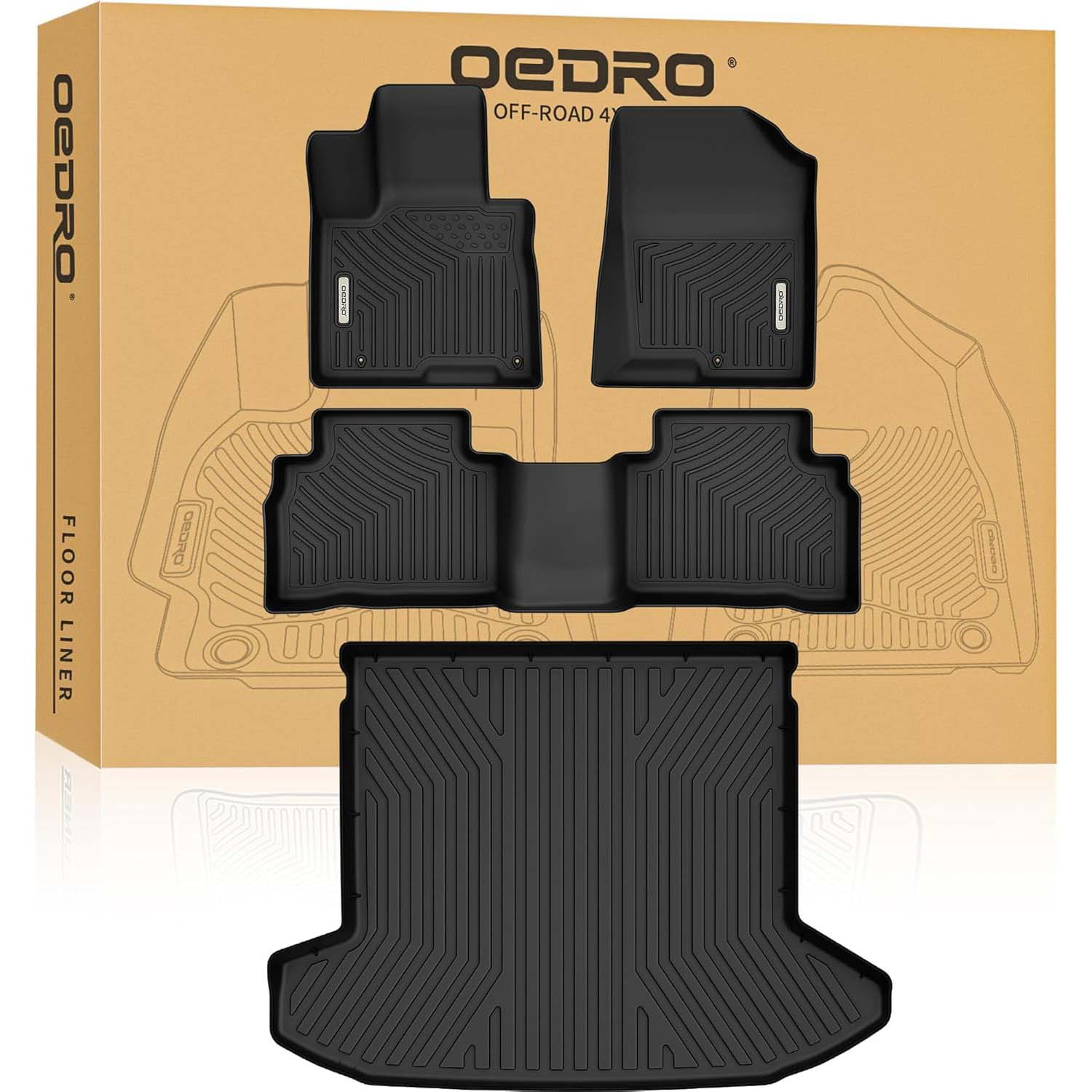 OEDRO Floor Mat & Cargo Liners  All-Weather for 2022-2025 Hyundai Tucson (NOT for Hybrid), Cargo with Standard Audio System Only