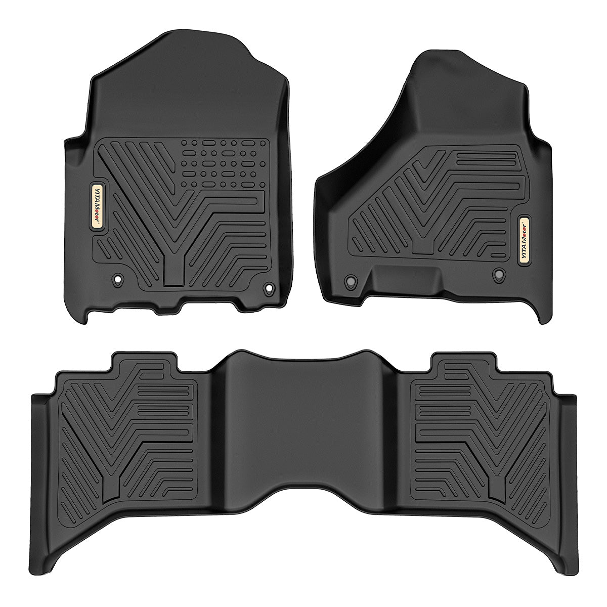 YITAMOTOR® 13-18 Dodge Ram 1500 2500 3500-19-24 Ram 1500 Classic Crew Cab Floor Mats Floor Liners, 1st and 2nd Row