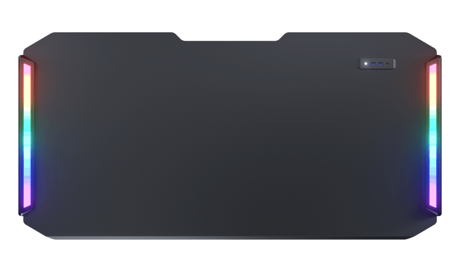 COUGAR Deimus 120: Compact size gaming desk with USB ports & dual-sided RGB lighting