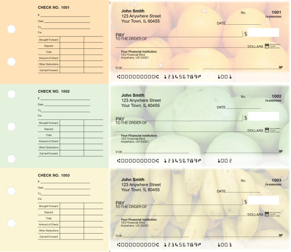 Fruit Designer Deskset Checks