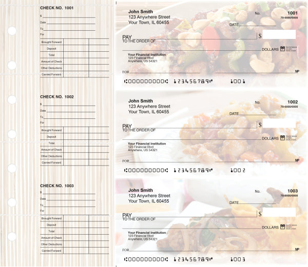 Chinese Cuisine Designer Deskset Checks