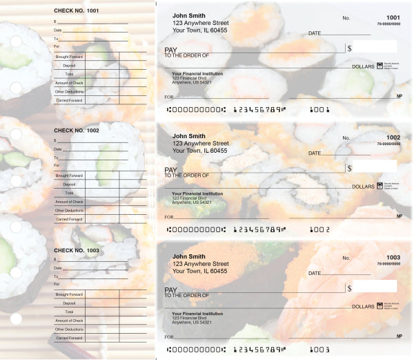 Japanese Cuisine Designer Deskset Checks