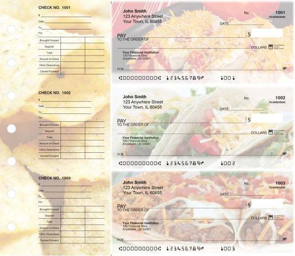 Mexican Cuisine Designer Deskset Checks