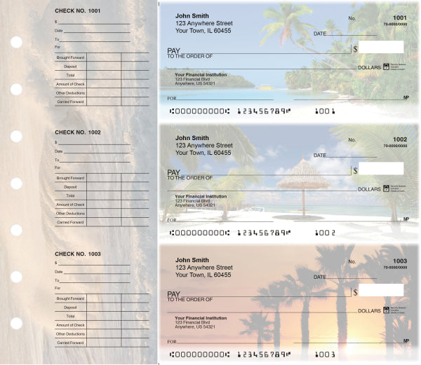Island Paradise Designer Deskset Checks