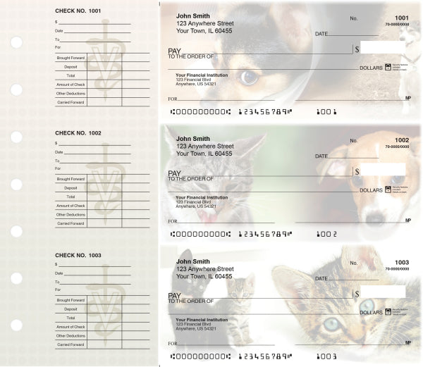 Veterinarian Designer Deskset Checks