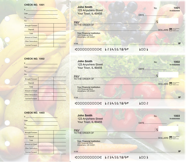 Fresh Produce Designer Deskset Checks