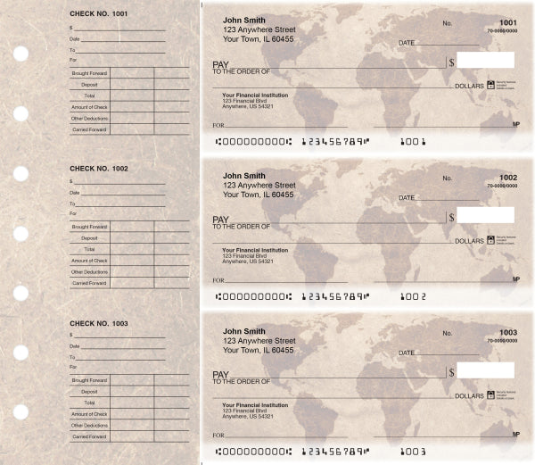 World Map Designer Deskset Checks