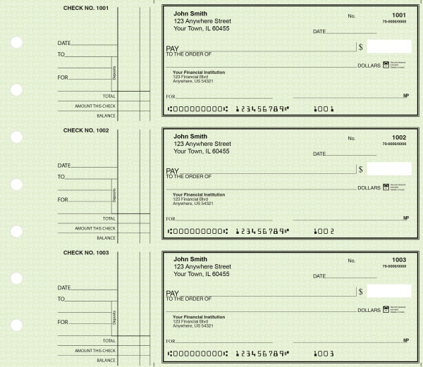 Green Safety Deskset Personal Checks Style 2