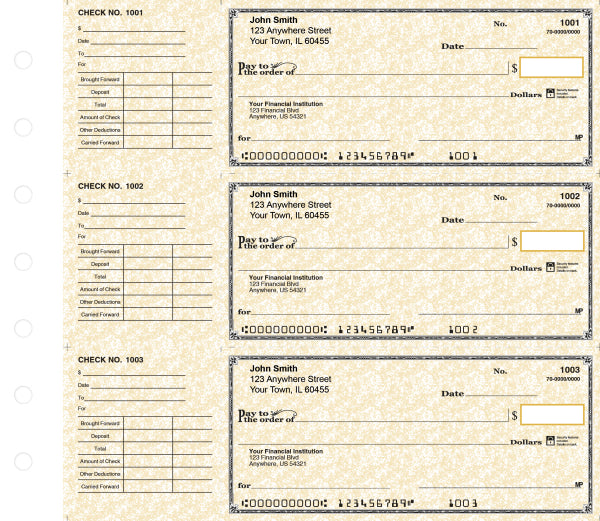 Parchment Deskset Personal Checks