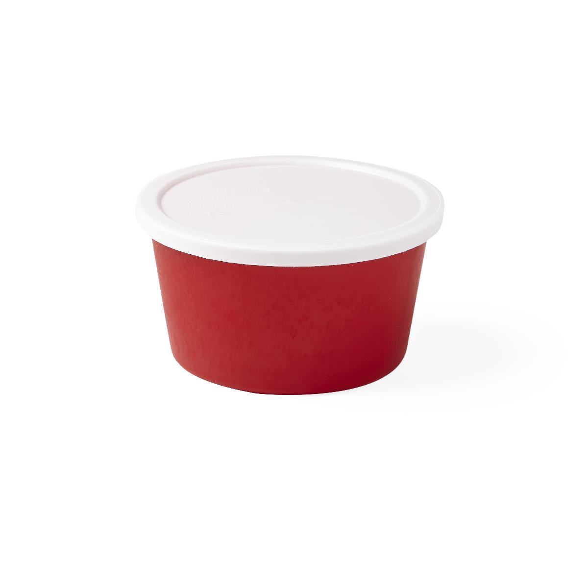 Stool Specimen Containers, Red, 8 oz