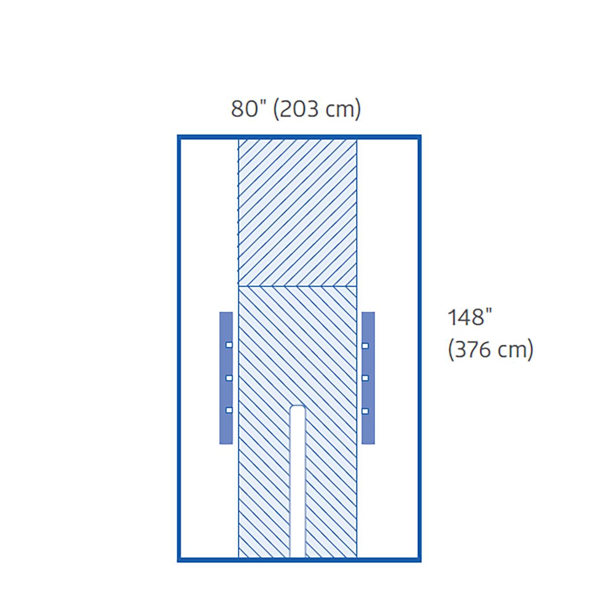Cardiovascular Split-Hybrid Drape, Sterile, Case of 10