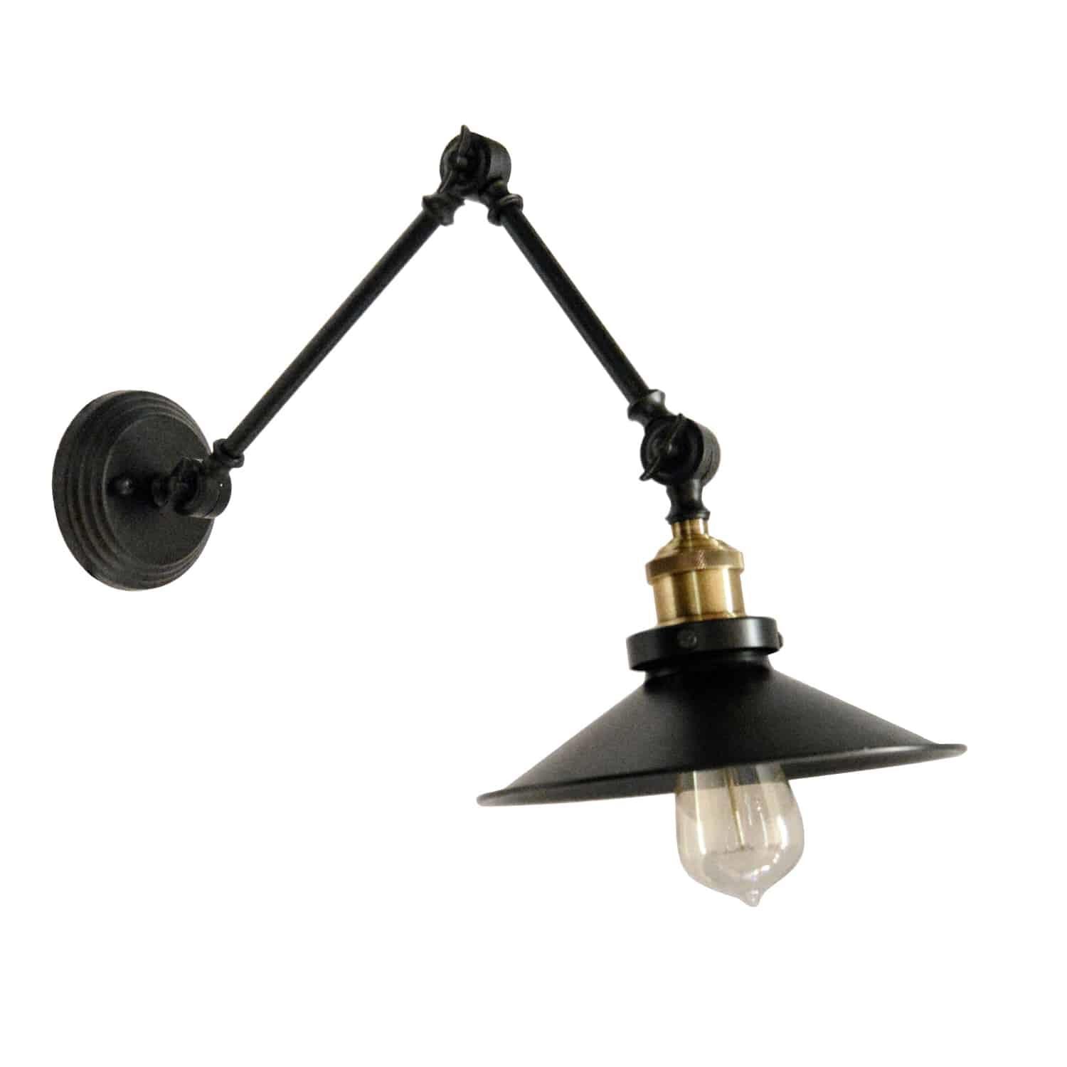 Dainolite 8 Inch Wall Swing Lamp - V928-1W-BK