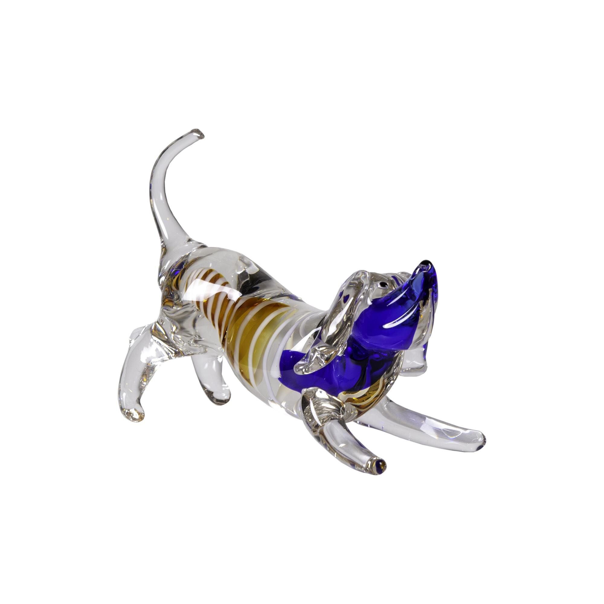 Dale Tiffany Joey Dog Handcrafted Art Glass Figurine Figurine Joey - AS21248 - Modern Contemporary