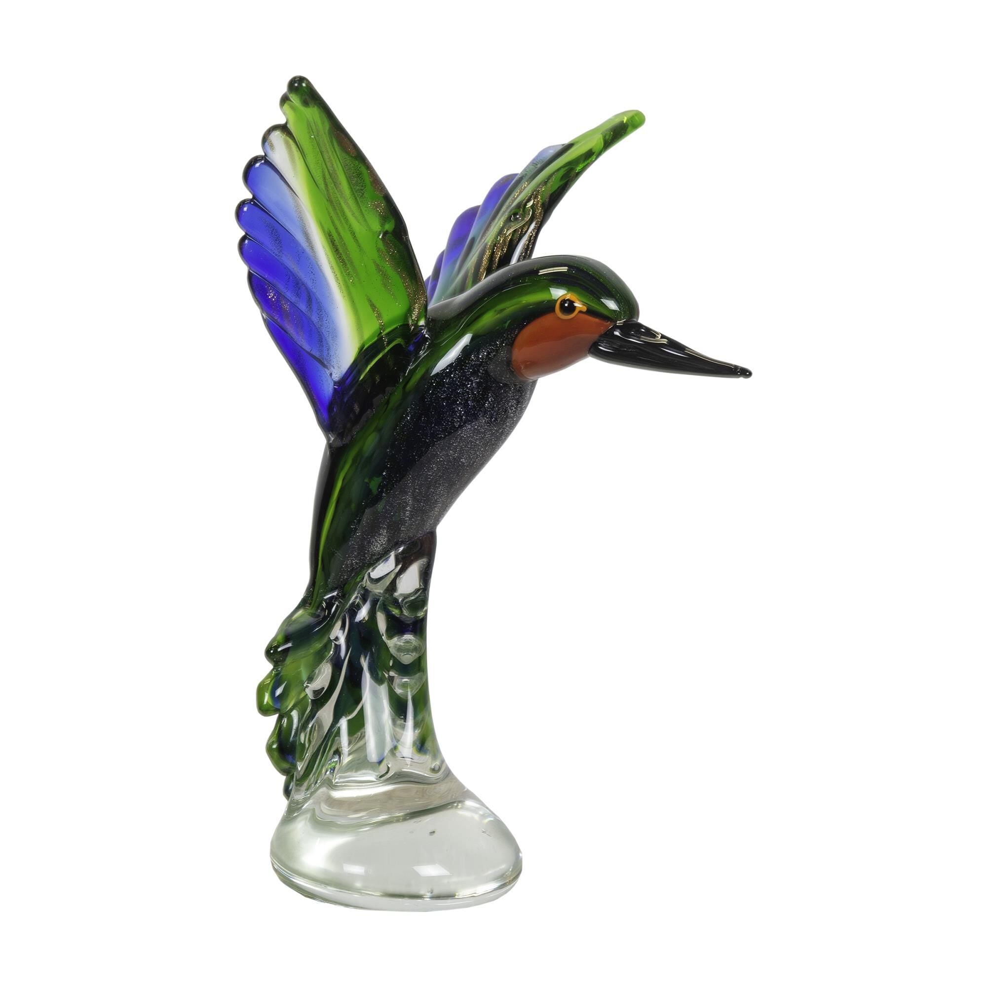 Dale Tiffany Hummingbird Handcrafted Art Glass Figurine Figurine Hummingbird - AS21261 - Modern Contemporary