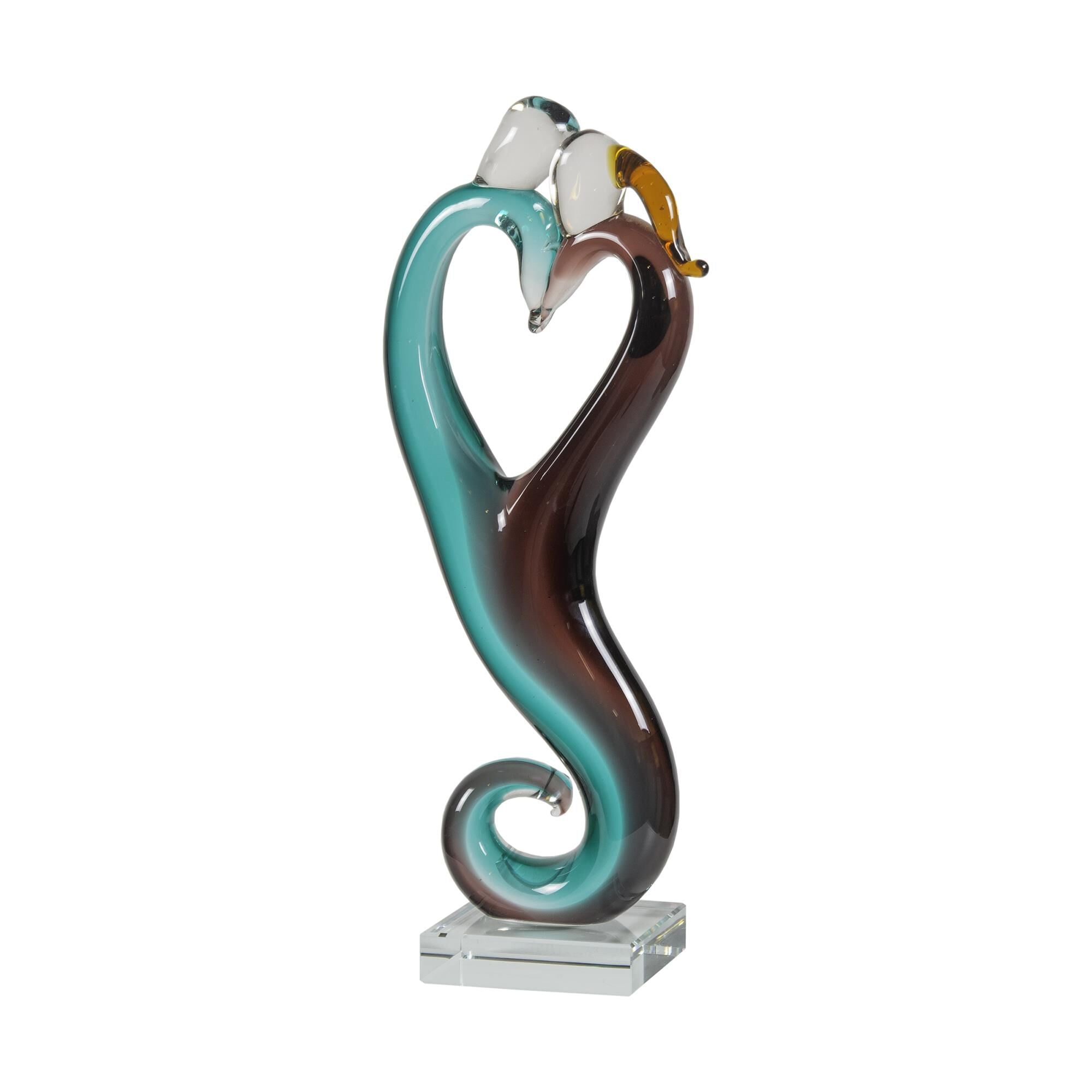 Dale Tiffany Unity Heart Handcrafted Art Glass Figurine Figurine Unity - AS21272 - Modern Contemporary
