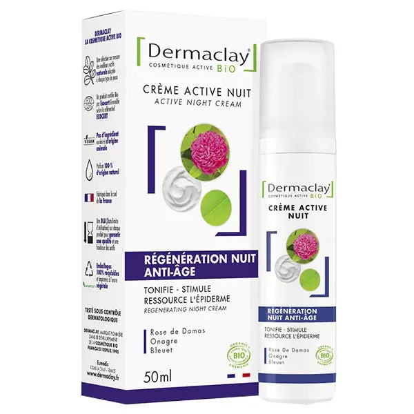 Dermaclay Regeneracja Organiczny krem przeciwstarzeniowy na noc 50ml